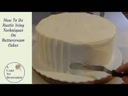 85 How To Ice A Cake Using Rustic Icing Cake Decorating Tutorial For Beginners Rusti Cake Icing Techniques Cake Decorating For Beginners Wedding Cake Icing