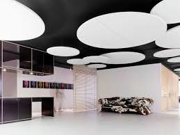 Glass Wool Acoustic Ceiling Clouds Ecophon Solo Circle Xl By Saint Gobain Ecophon False Ceiling Living Room False Ceiling Design False Ceiling Bedroom
