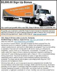 Cdl Class A Truck Driver Jobs Louisville Ky 5k Bonus Driver Job Truck Driver Jobs Truck Driver