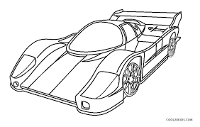 Coche De Carreras Para Colorear