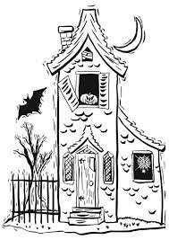 free easy to print house coloring pages halloween haunted houses colouring coloriage pomme