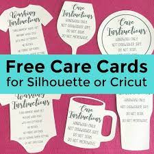 Ready to print tumbler cup care instructions card, printable, small business supplies, washing instructions, digital file. Free Shaped Printable Care Cards For Your Silhouette Or Cricut Business Cutting For Business