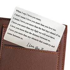 Anniversary gift for him,personalized wallet,mens wallet,engraved wallet,leather wallet,custom wallet,boyfriend gift for men,gift for dad stayfinepersonalized 5 out of 5 stars (14,404) Buy Engraved Wallet Insert Anniversary Idea For Men I Love You Boyfriend Card Metal Wallet Card Insert Mini Love Note Anniversary Card From Wife Anniversary Cards For Husband Deployment Idea Online In