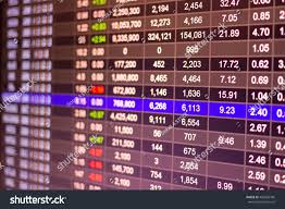 Stock Market Chart Stock Market Data On Stock Photo Edit