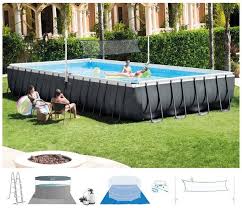 Steinbach Set Framepool Ultra Quadra Xtr 7 Tlg Bxlxh 488x975x132 Cm Rectangular Swimming Pools Rectangular Pool Backyard Pool Landscaping