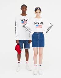 Image in doja cat collection by virginia keever. Pullandbear Flag T Shirt With Nasa Logo White 05232518 V2018 T Shirts For Women Nasa Shirt Clothes