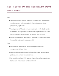 Ü ayat penyata diucapkan dengan maksud membuat satu penyataan atau memberi keterangan mengenai sesuatu hal. Jenis Teks Lecture Notes 4 6 Studocu