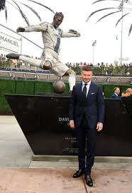 The name galaxy was derived from los angeles being home to the stars of hollywood. David Beckham Statue Former La Galaxy Star Honoured Ahead Of New Mls Season London Evening Standard Evening Standard