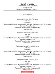 Resume Reference Page Setup Tips Template