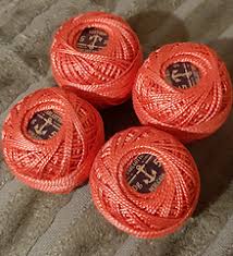 40 anchor pearl cotton (or perle` cotton) 10 gms. Ravelry Anchor Pearl Cotton 5