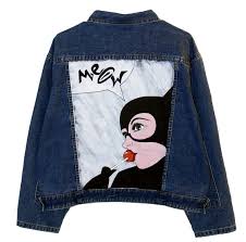 Check spelling or type a new query. Amazon Com Hand Painted Denim Jacket Meow Handmade