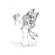 How to draw an anime fairy sitting on a flower. Fairy And Friend Drawing By Delight Mccarty