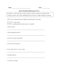 Englishlinx Com Idioms Worksheets Idioms Idioms And Meanings Worksheets