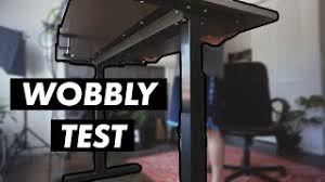 Realspace Magellan 60 W Pneumatic Height Adjustable Standing Desk Wobbly Test Youtube