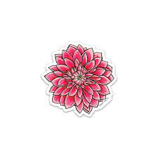 The Dahlia Sticker Laptop Decal Stickers Stickers Aesthetic Stickers