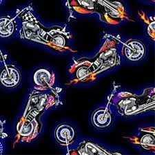 In Motion Custom Motorcycles Choppers Hogs With Flames Cotton Fabric Custom Motorcycles Chopper Custom Motorcycles Custom Choppers