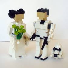Leia And Han Storm Trooper Wedding Cake Topper In 2020 Star Wars Cake Toppers Lego Wedding Lego Cake Topper