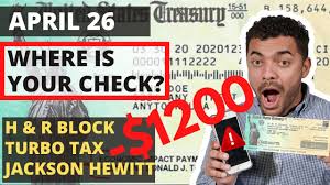 I don't think they really. Stimulus Check Update H R Block Turbotax Jackson Hewitt Irs Where Is My Check Youtube