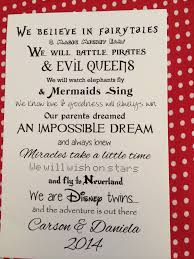 Sweet Poem For Disney Themed Twin Baby Shower Twin Baby Shower Theme Baby Shower Themes Twins Baby Shower