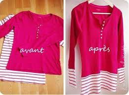 Top Shrink Or To Short Then Make It Long To Hide Unperfect Flaws Upcycle Clothes Refashion Clothes Altering Clothes