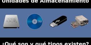 Resultado de imagen para cuales son las unidades de almacenamiento
