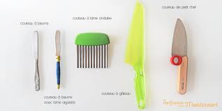 Montessori Notre Progression De Couteaux Pour Enfants