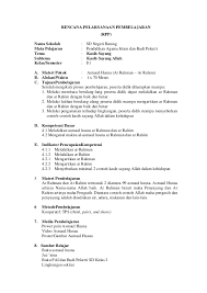 Rpp kurikulum 2013 sd revisi. Contoh Rpp Pai Sd Kelas 1 Kurikulum 2013