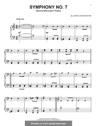 Beethoven 9 sinfonia 2 movimento. Movement Ii Symphony No 7 Op 92 Por L V Beethoven Em Musicaneo