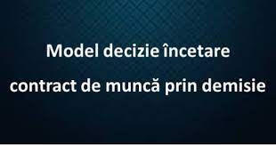 Art 81 alin 7 demisie. Model Decizie Incetare Contract De MuncÄƒ Demisie Theexperts Ro