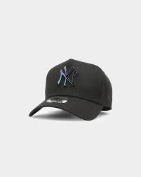 New Era New York Yankees Metal Badge 9forty K Frame Snapback Black Iridescent Korean Fits Black Iridescent Culture Kings