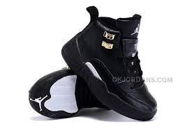 Black And Gold Retro 12 Pin On Air Jordan 12
