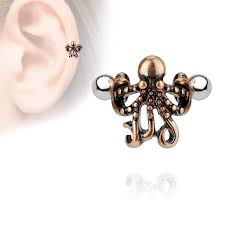 I am programmed to resist intimidation.. Helix Tragus Piercing Krake Oktopus Kupfer Farben Schild 1 2 X 6 Mm 2 Teile Ebay
