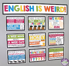English Is Weird Posters English Classroom English Classroom Posters Classroom Posters