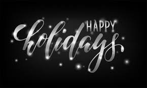 Happy new year 2020 celebration holiday concept. Silver Text On Black Background Happy Holidays Hand Drawn Lettering For Invitation And Greeting Card And Invitations Of The Merry Stock Vector Illustration Of Decorate Banner 133536755