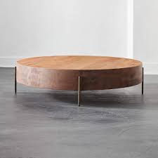 Metal base with black powdercoat finish. Proctor Low Round Wood Coffee Table Cb2 Uae