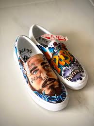Post Malone Custom Graffiti Vans Etsy Hong Kong
