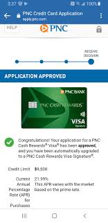 Cash back credit cards give you back a percentage of your spending, which you can use to pay down your credit card balance (as a. Pnc Cash Rewards Approved Myfico Forums 6210425