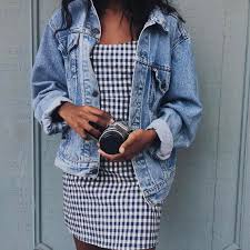 Black And White Checkered Denim Jacket 30 Fashion Outfits Bring Us To A Retro World To Draw Our Attention Fashion Clothes Style