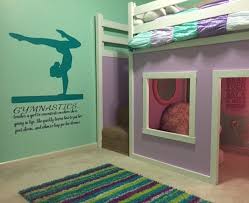 Gymnastics Wall Decal Quote Teaches A Girl To Etsy Gymnastics Bedroom Gymnast Wall Decal Gymnastics Room Decor