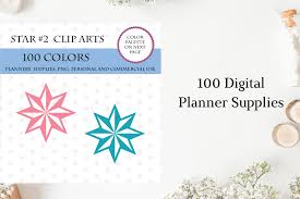 Download 100 Stars For Planner Stars Clipart Graphic By Aneta Design Creative Fabrica SVG Cut Files