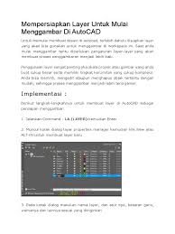 Maybe you would like to learn more about one of these? Mempersiapkan Layer Untuk Mulai Menggambar Di Autocad