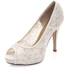 Wide Fit Cream Bridal Lace Peep Toe Heels Ivory Bridal Shoes Bridal Shoes Lace Bridal Shoes