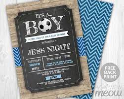 Soccer Boy Baby Shower Invitations Chalk Rustic Wood Invite Etsy Baby Shower Invitations For Boys Baseball Baby Shower Invitations Basketball Baby Shower Invitations
