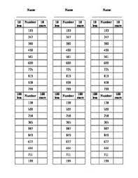 10 Less 10 More 100 Less 100 More Assessment The 100 Assessment 10 Things