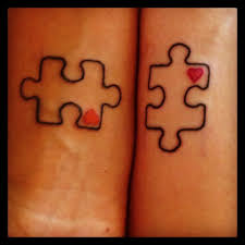 31 Insanely Cool And Adorable Matching Tattoos For Twins Puzzle Tattoos Cute Matching Tattoos Twin Tattoos