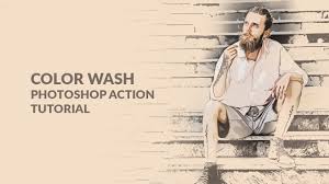 Colorwash use a dry brush to gently disperse the paint in darker areas, working until you can't see any brush lines. Color Wash Photoshop Action Tutorial Youtube