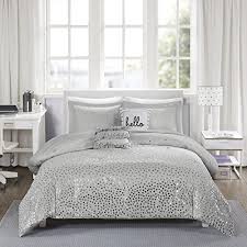 See more ideas about bedroom design, bedroom inspirations, bedroom decor. Ca 5 Piece Girls Shiny Grey Metallic Comforter Full Queen Set Gray Glam Bedding Silver Shimmer Shine Pattern Triangles Ombre Indie Modern Fashion Texture Reversible Solid Microfiber Polyester Buy Online In Aruba