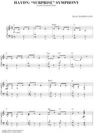 His childhood was an extremely musical one, singing together frequently as a family and with neighbors. Buy Haydn Quot Surprise Quot Symphony Second Movement Theme Sheet Music For Easy Piano Cho