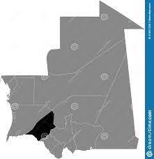 Location Map of the Brakna Region of Mauritania Stock Vector - Illustration  of country, background: 215511328