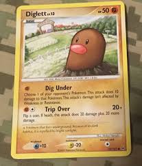 Jun 05, 2021 · this is pokemon diglett diglett is number #50. A Diglett Card It Is A Very Good Pokemon Pokemon Pokemon Cards Cards